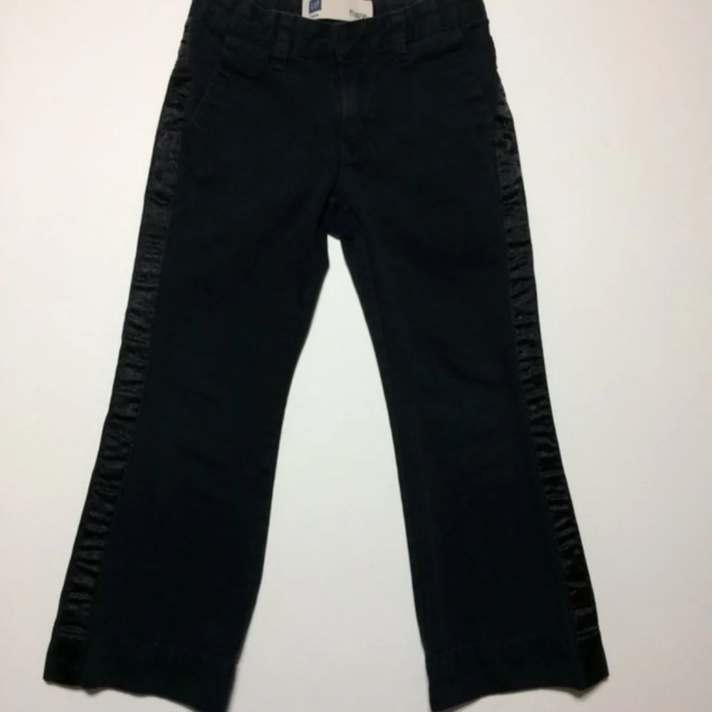 Girl’s Gap Black Pants With Side Ribbon Size 6